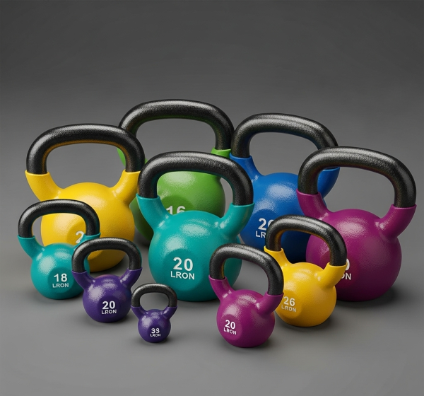 Cast Iron Powder-Coated Kettlebell (Set)